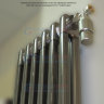 Вертикальный радиатор стальной трубчатый Purmo Delta Laserline 2180 / 6 секций, боковое подключение (AB), цвет Technoline