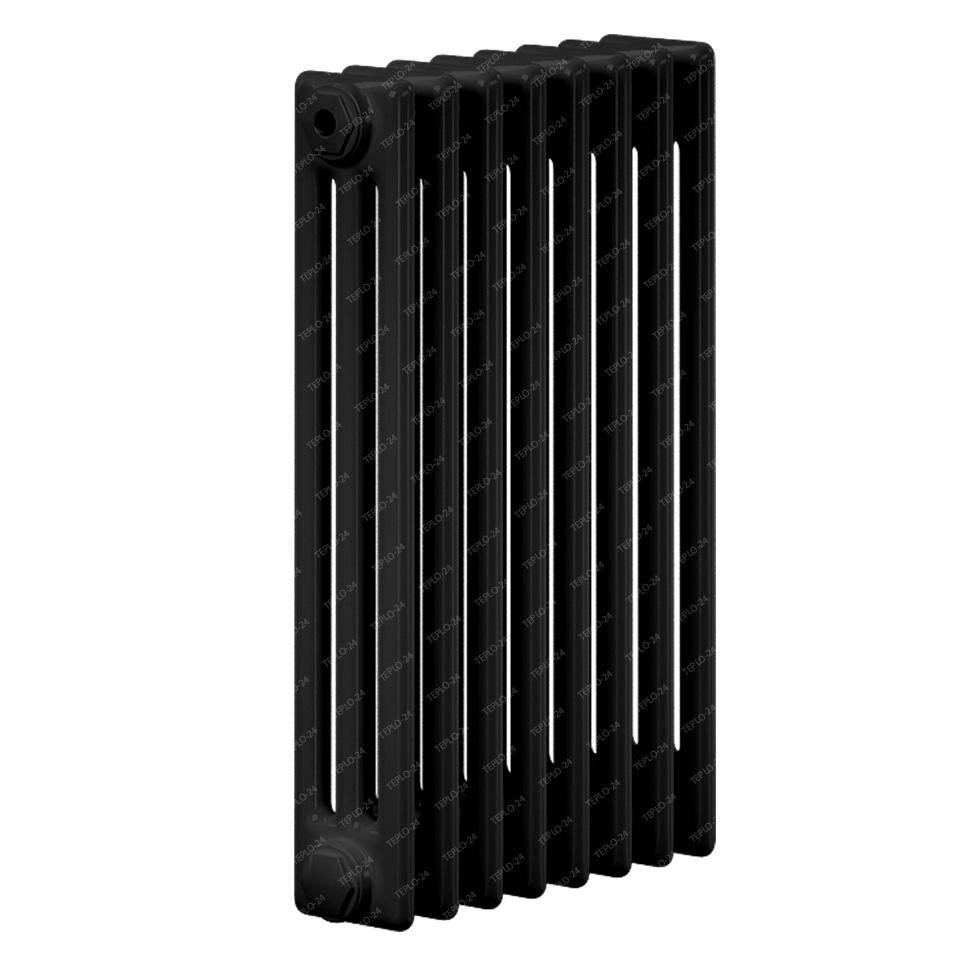 Радиатор стальной трубчатый Zehnder Charleston 3057 / 8 секций, цвет черный (RAL 9005), боковое подключение