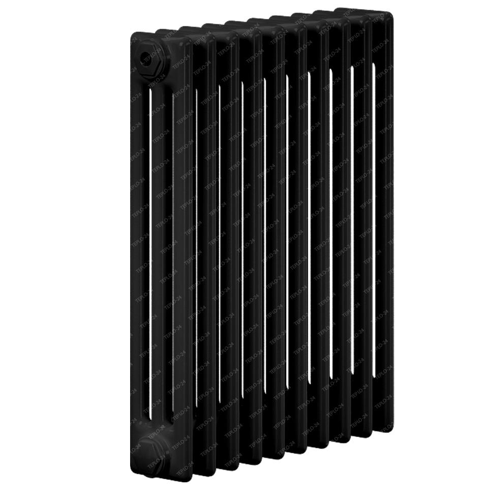 Радиатор стальной трубчатый Zehnder Charleston 3057 / 10 секций, цвет черный (RAL 9005), боковое подключение