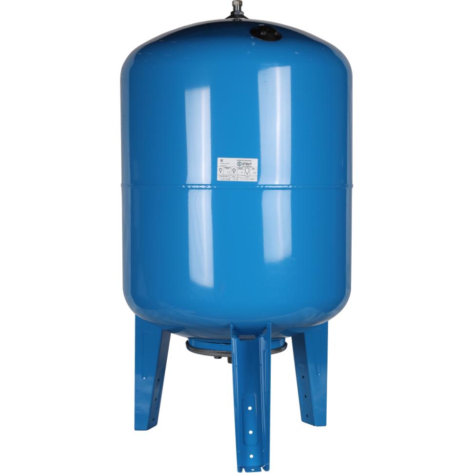 Расширительный бак Stout, гидроаккумулятор 200 литров вертикальный (цвет синий)