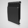 Радиатор биметаллический RoyalThermo BiLiner 500 / Noir Sable (черный) - 12 секций