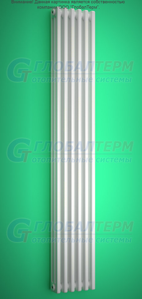 Вертикальный стальной трубчатый радиатор Purmo Delta Laserline 3180 / 6 секций, боковое подключение (AB)