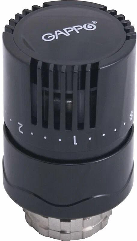 Терморегулятор (термостат) Gappo G454 M30x1,5 мм. для радиаторов отопления, чёрный