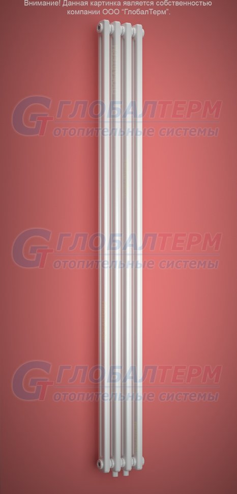 Вертикальный радиатор стальной трубчатый Purmo Delta Laserline 2180 / 4 секции, нижнее центральное подключение (ML), без вентиля