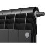 Радиатор биметаллический RoyalThermo BiLiner 500 VR / Noir Sable (черный) - 4 секции