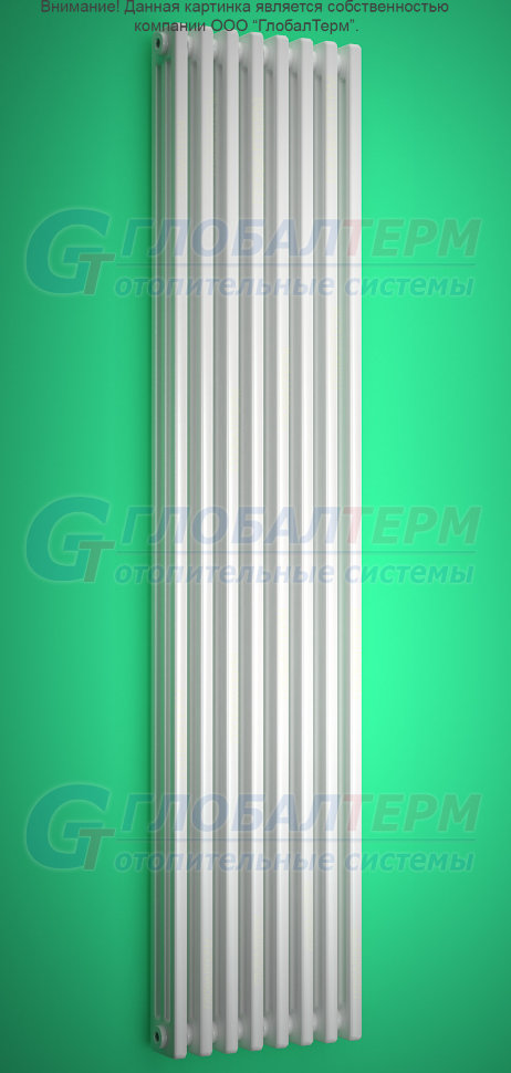 Вертикальный стальной трубчатый радиатор Purmo Delta Laserline 3180 / 8 секций, боковое подключение (AB)
