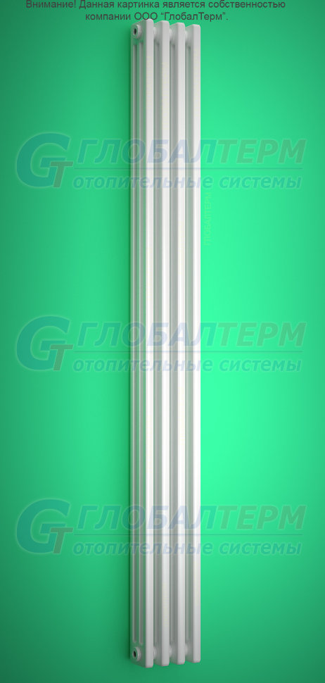 Вертикальный стальной трубчатый радиатор Purmo Delta Laserline 3180 / 4 секции, боковое подключение (AB)