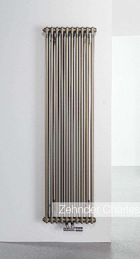 Вертикальный радиатор стальной трубчатый Zehnder Charleston Completto 2180 / 4 секции, Technoline 0325, нижнее подключение