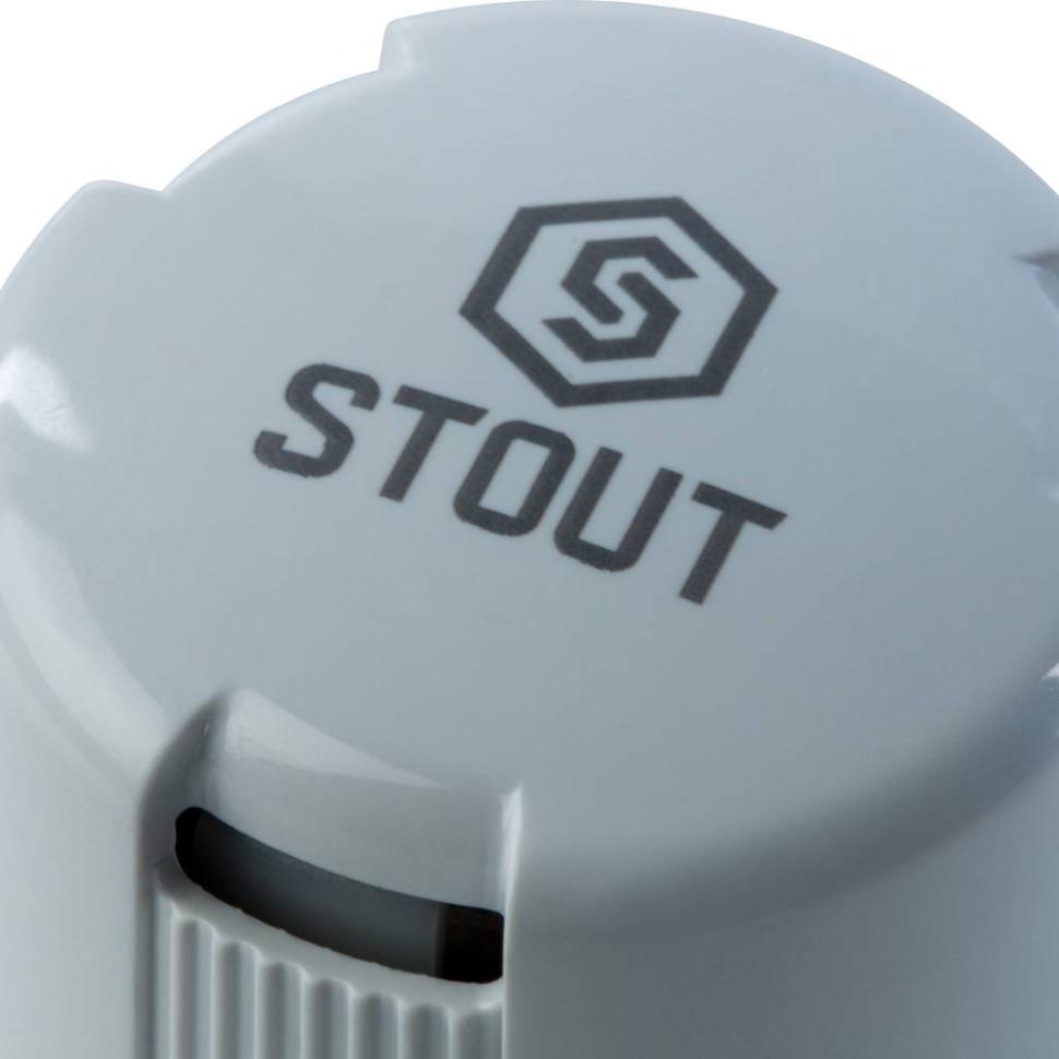 Терморегулятор (термостат) жидкостный Stout M30x1,5 мм. для радиаторов отопления, белый