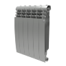 Радиатор биметаллический RoyalThermo BiLiner 500 / Silver Satin (серебристый) - 4 секции