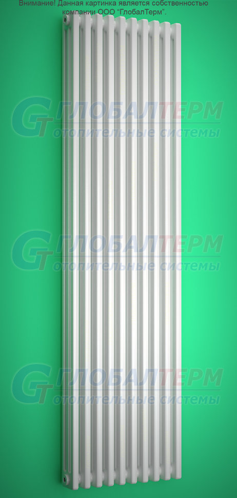 Вертикальный стальной трубчатый радиатор Purmo Delta Laserline 3180 / 10 секций, боковое подключение (AB)