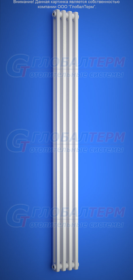 Вертикальный радиатор стальной трубчатый Purmo Delta Laserline 2180 / 4 секции, боковое подключение (AB)
